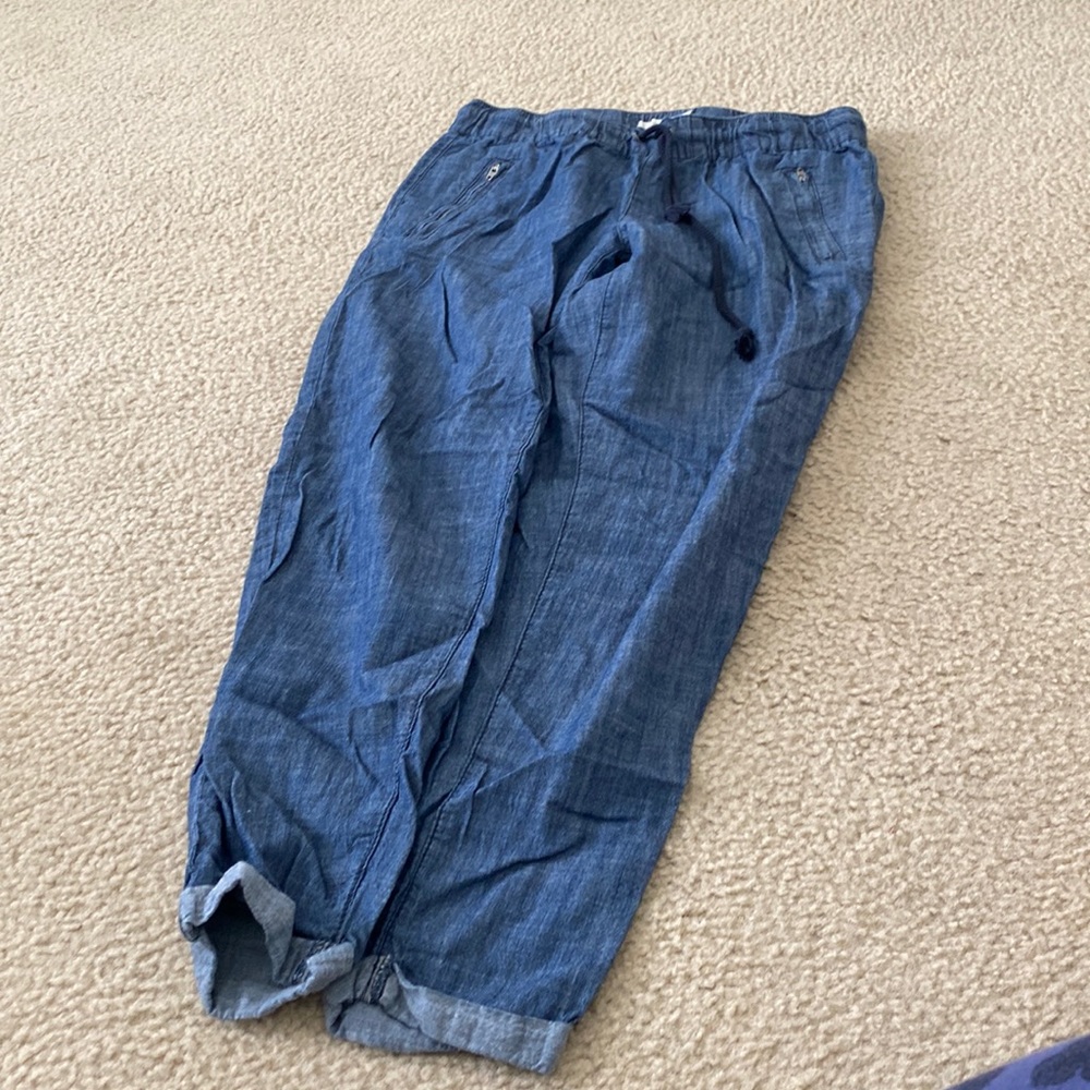 Light weight drawstring ankle length pants